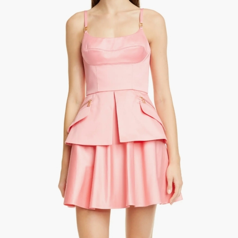 Brandon Maxwell Cotton Sateen Bustier Minidress - 14